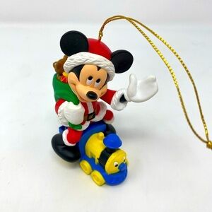 Vintage Disney Mickey Mouse Santa Ornament